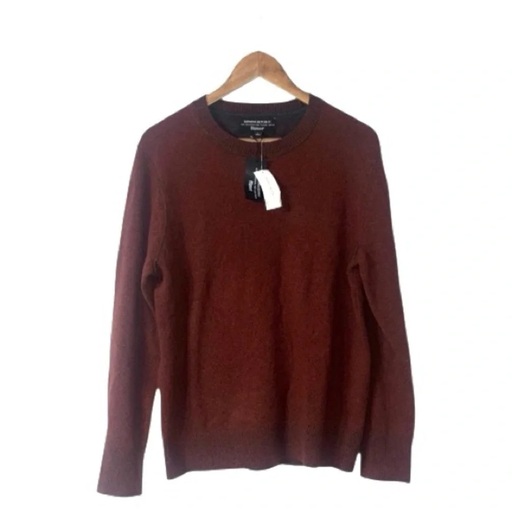 NEW Banana Republic Merino Wool Rust Sweater Flipucci Italian Yarn Size Large